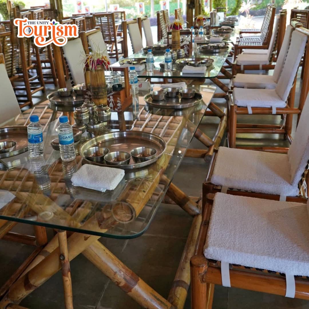 Traditional Ekta Thali served at Ekta Tribal Cafe, Ekta Nursery near Statue of Unity