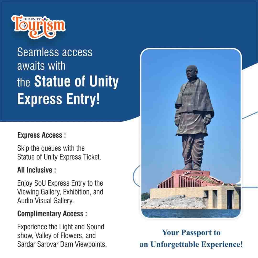 Eemless Access awaits with the statue of unity Express Entry with Viewing Gallery