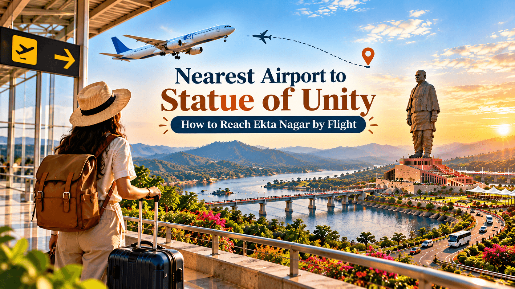 Nearest Airport to Statue of Unity: How to Reach Ekta Nagar by Flight 
