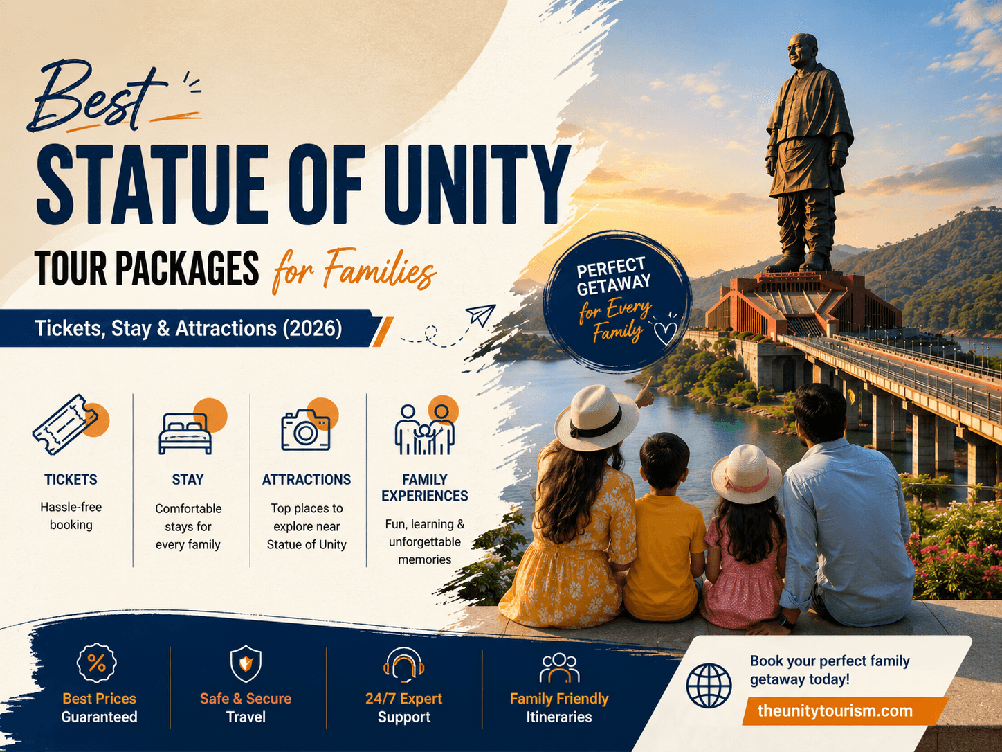 Best Statue of Unity Tour Packages for Families: Tickets, Stay & Attractions (2026)