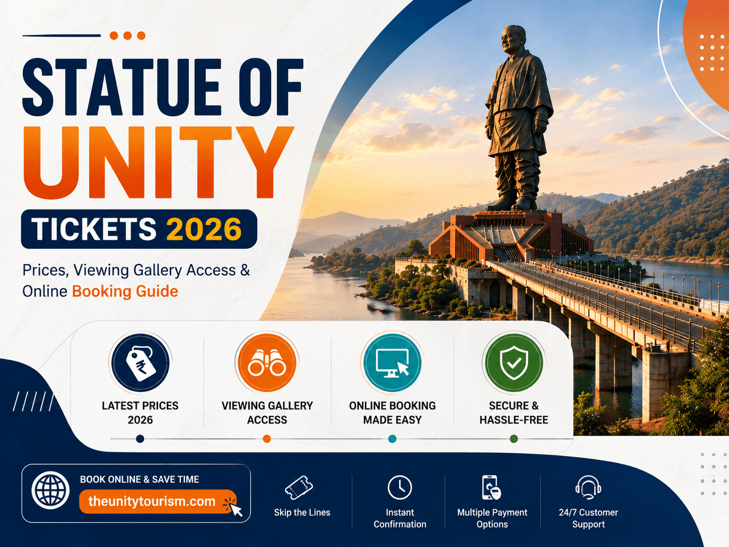 Statue of Unity Tickets 2026: Prices, Viewing Gallery Access & Online Booking Guide