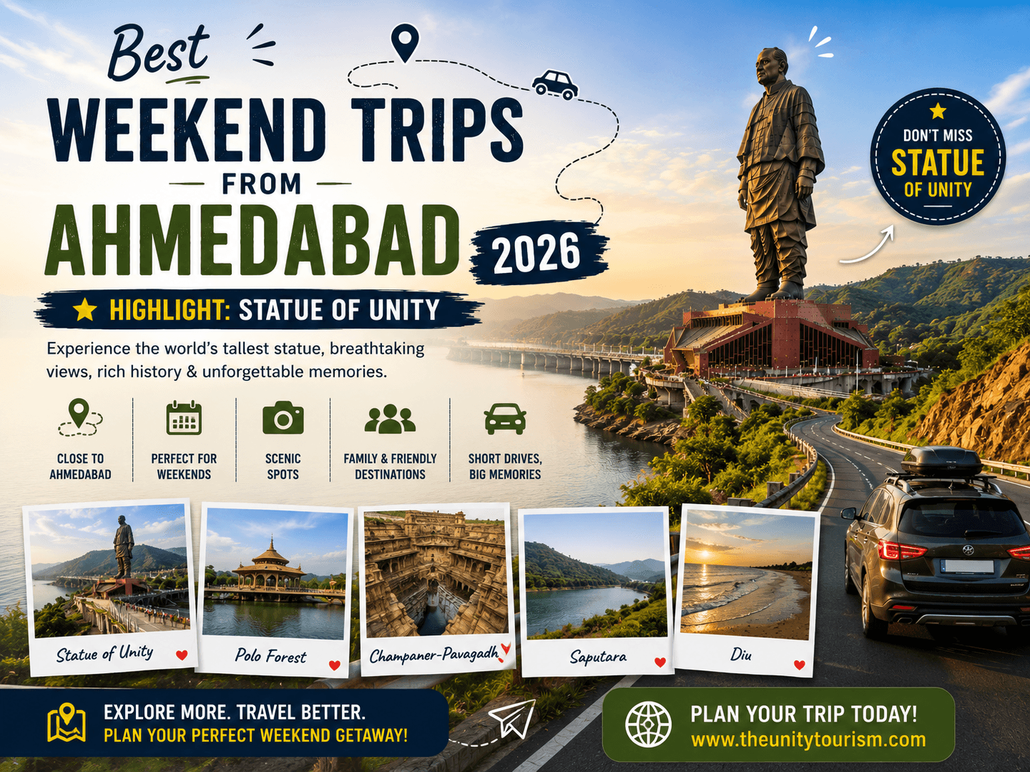 Best Weekend Trips from Ahmedabad 2026 