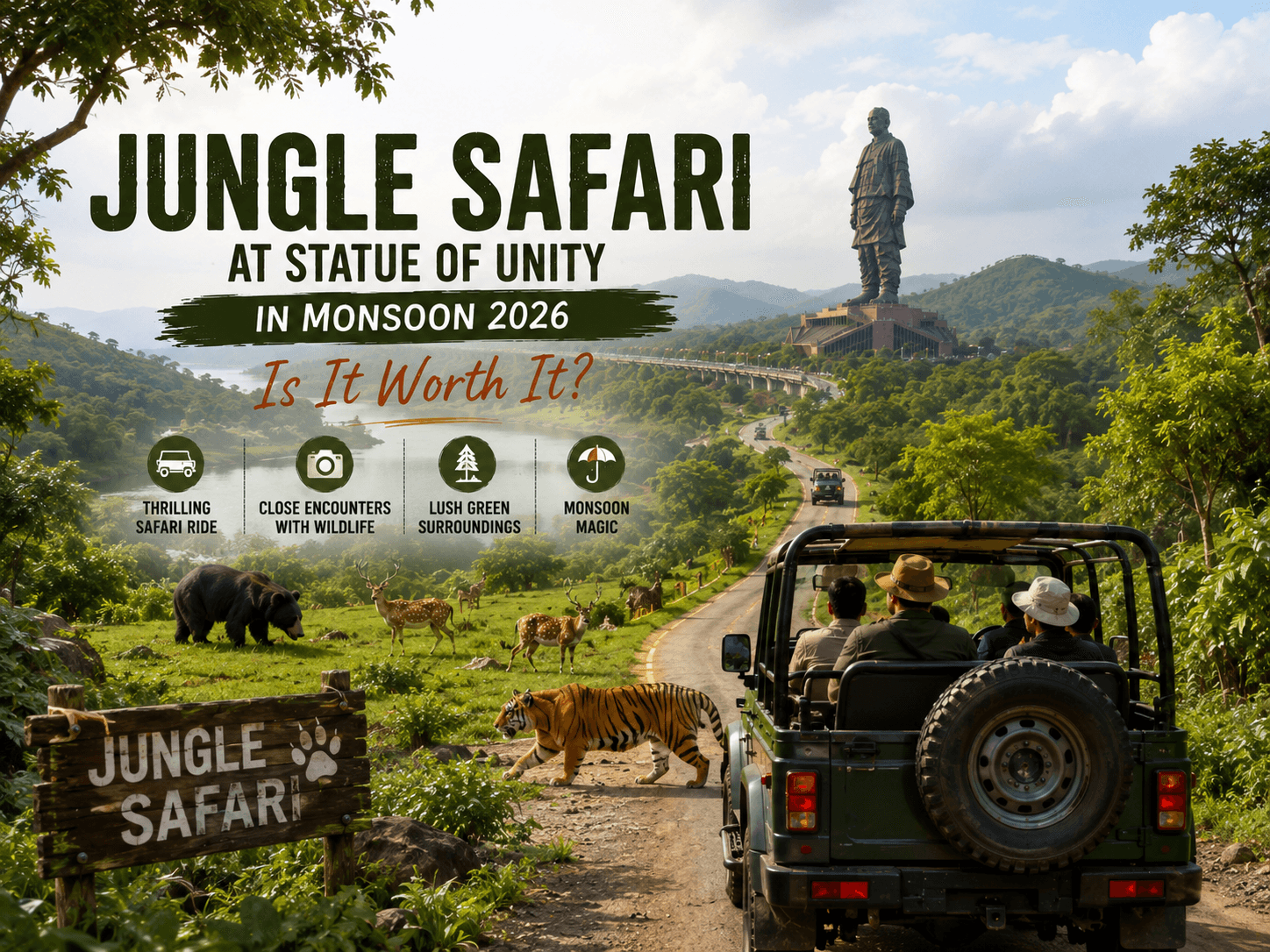 Jungle Safari at Statue of Unity in Monsoon 2026 – Is It Worth It? 