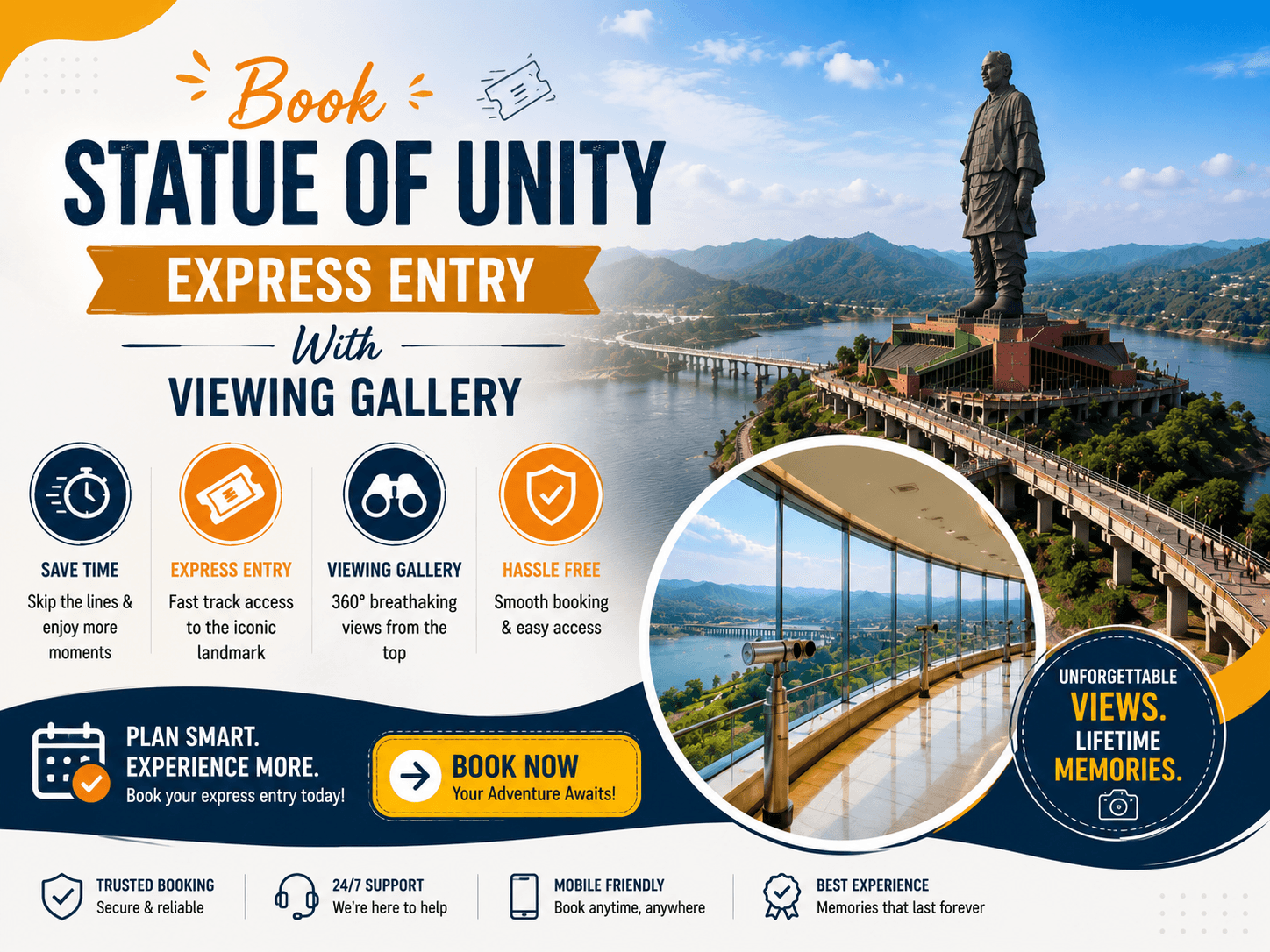 Statue of Unity Express Entry With Viewing Gallery – Fast Track Guide 2026 
