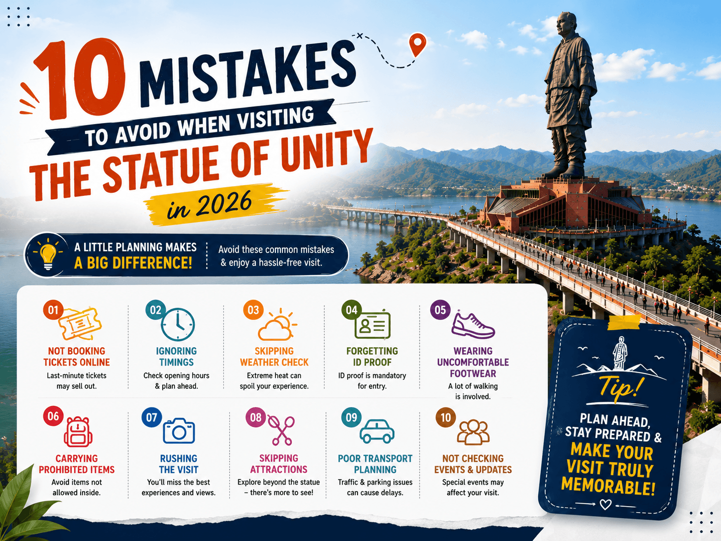 10 Mistakes to Avoid When Visiting the Statue of Unity in 2026 
