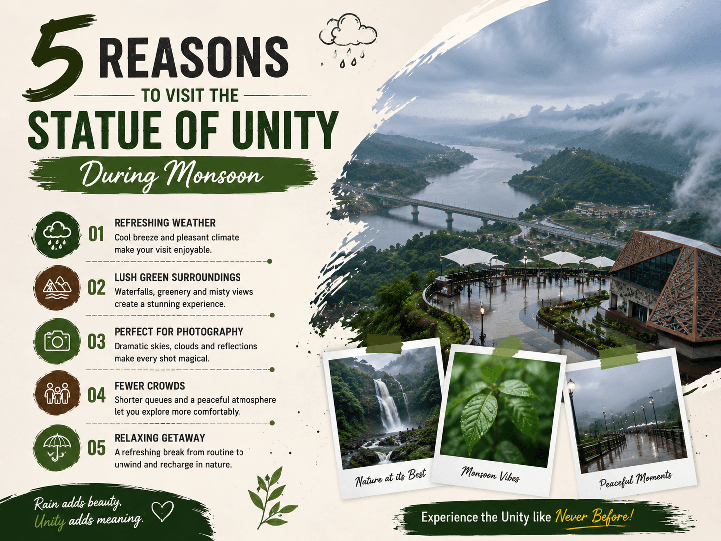 5 Reasons to Visit the Statue of Unity During Monsoon 