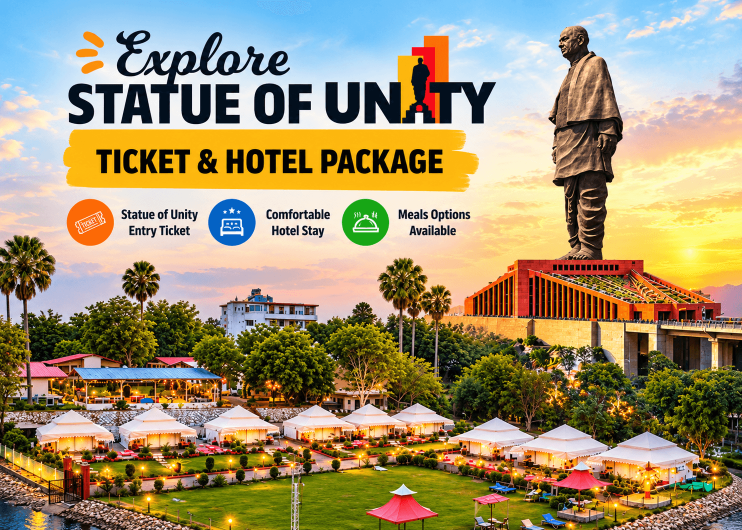 Statue of Unity tour package including tickets and hotels for a convenient and enjoyable trip.