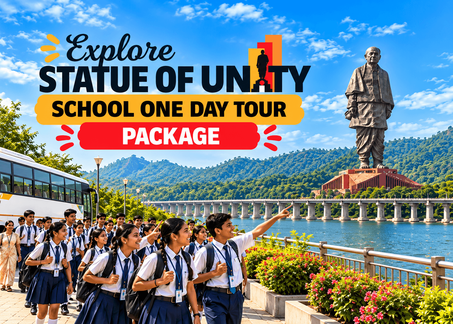 Statue of Unity School One-Day Tour Package for students, including guided visits, activities, and educational experiences.