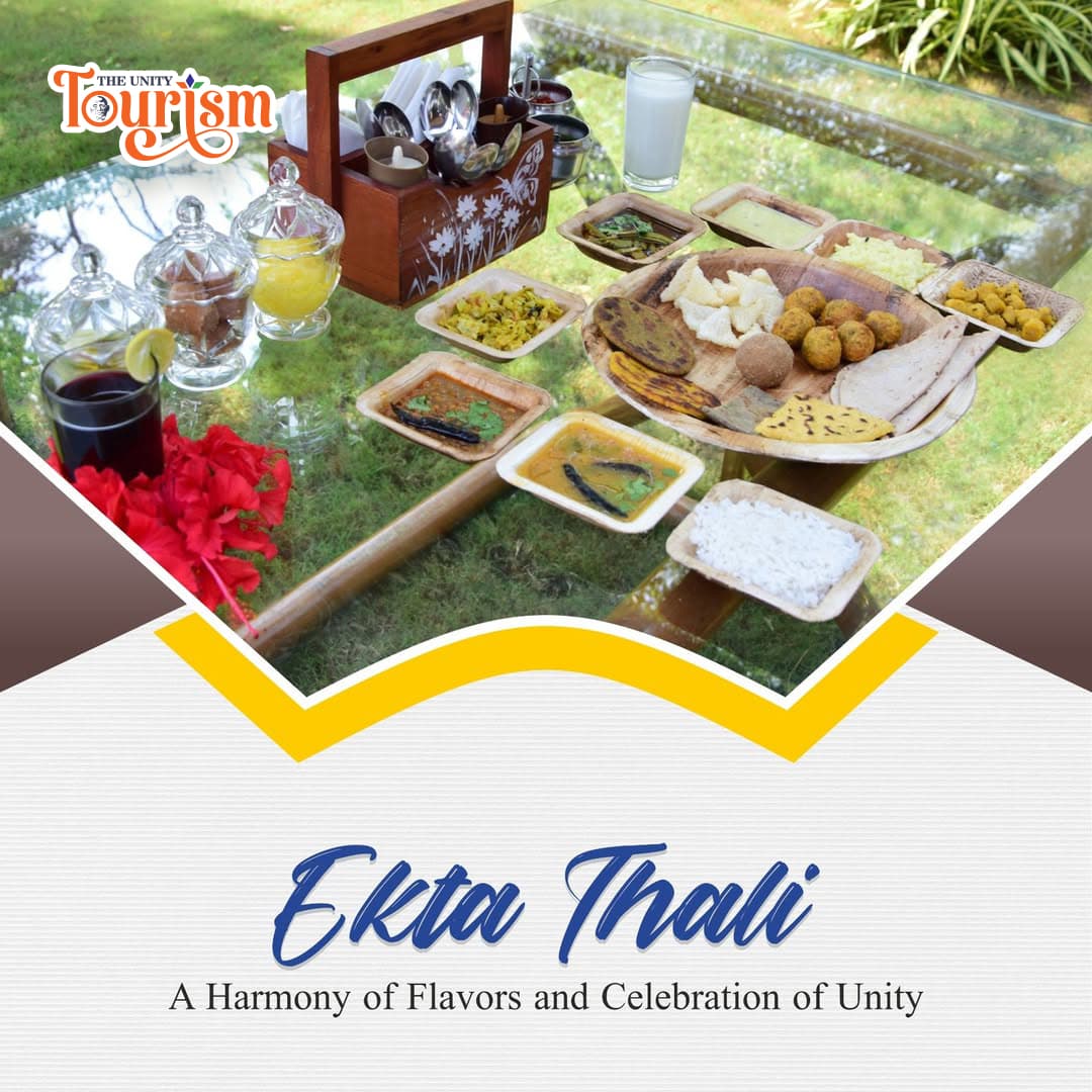 Visitors enjoying Ekta Tribal Café dining experience near Statue of Unity