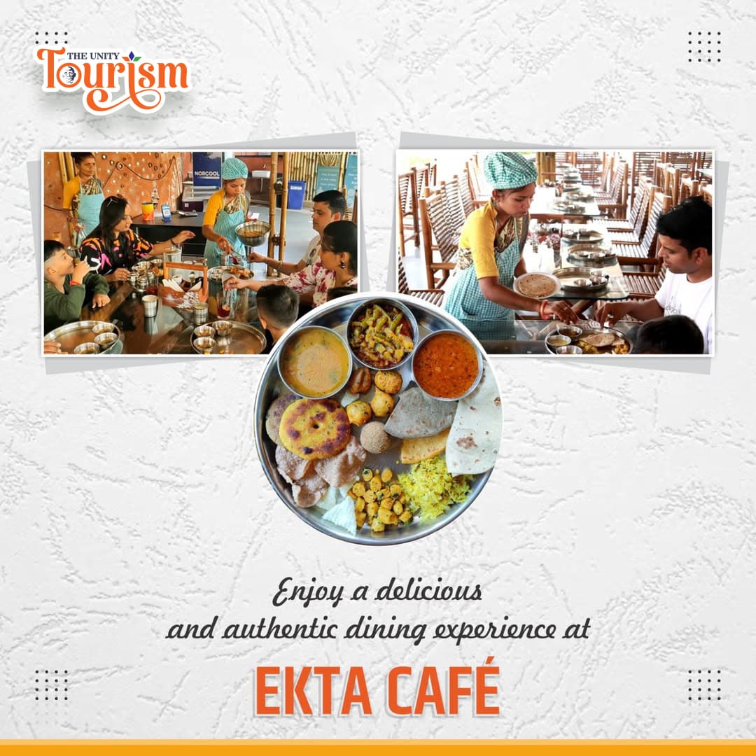 Traditional Ekta Tribal Thali meal served fresh at Statue of Unity Ekta Nursery Café