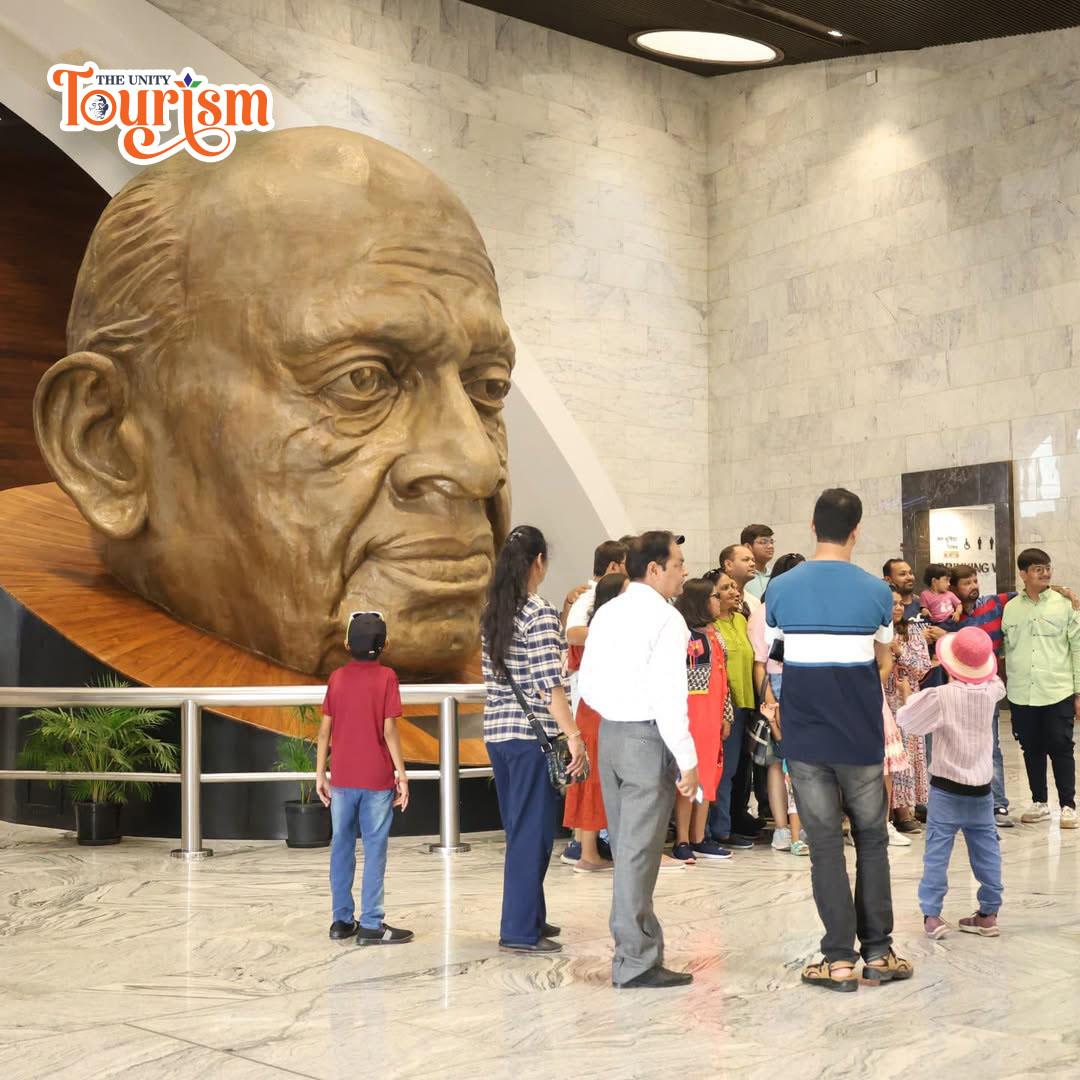 Statue Of Sardar Vallabhbhai Patel's Head In museum at Viewing Gallery in SOU