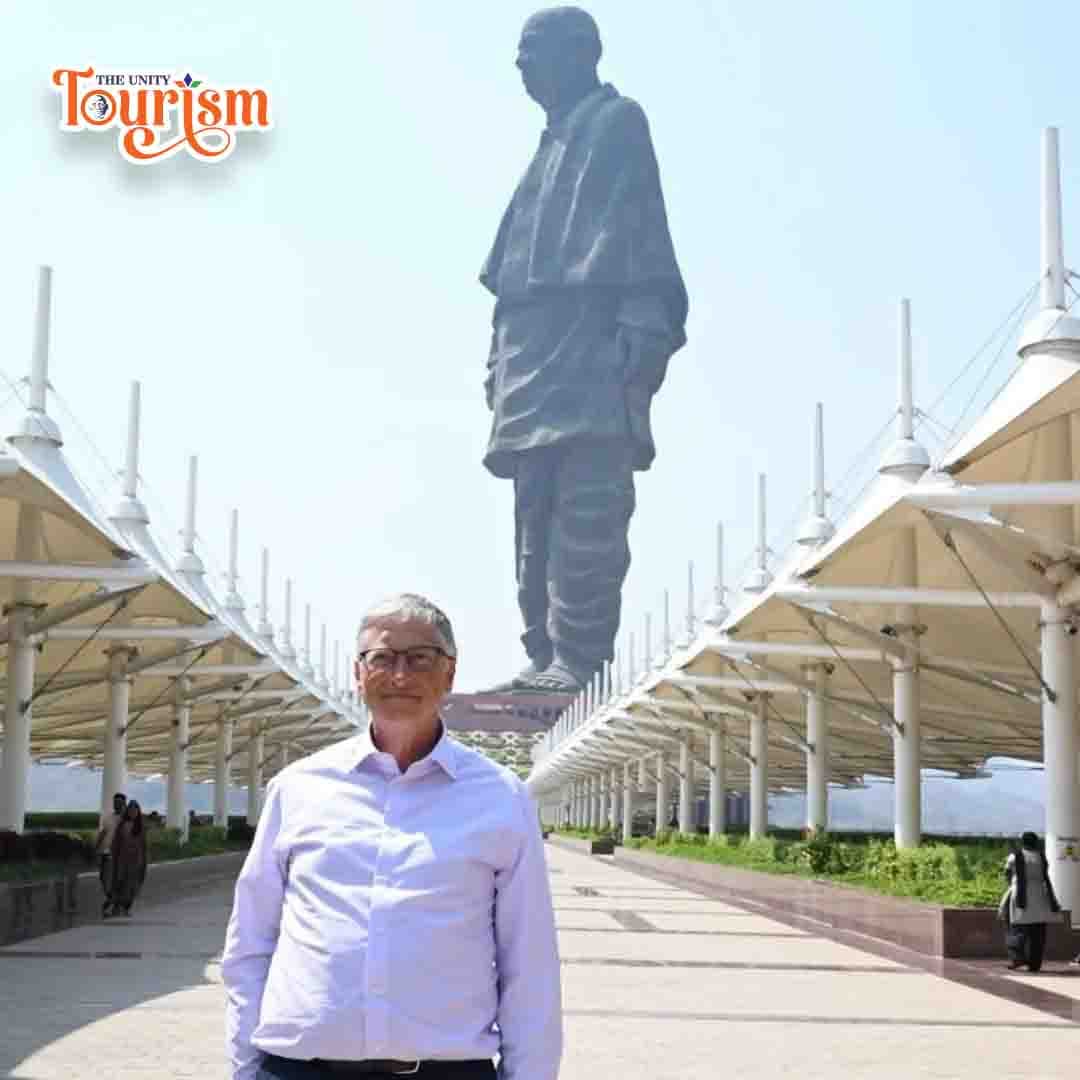 Tourist at the Statue of Unity walkway with Sardar Vallabhbhai Patel monument in the background – The Unity Tourism