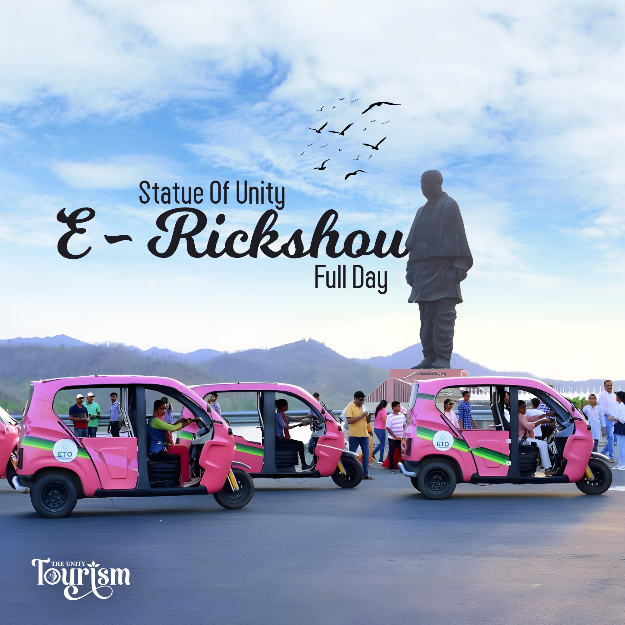 E-rickshaw service at Statue of Unity for full-day sightseeing in Gujarat, India