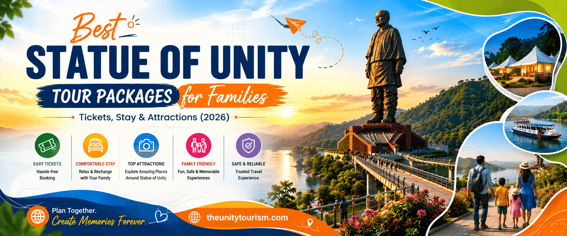 Best Statue of Unity Tour Packages for Families 2026 | Tickets, Stay & Attractions
