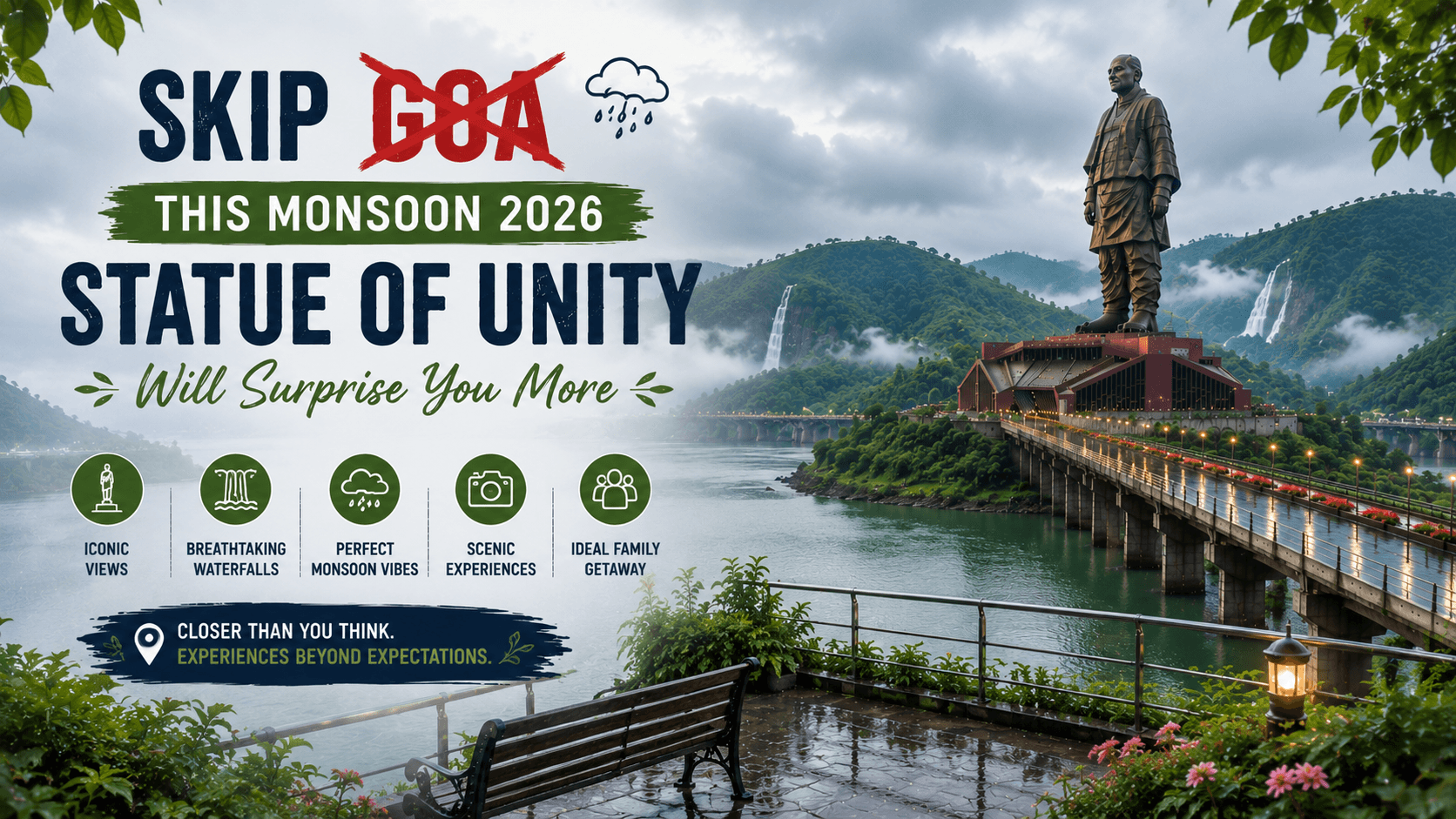 Skip Goa This Monsoon 2026 – Statue of Unity Will Surprise You More