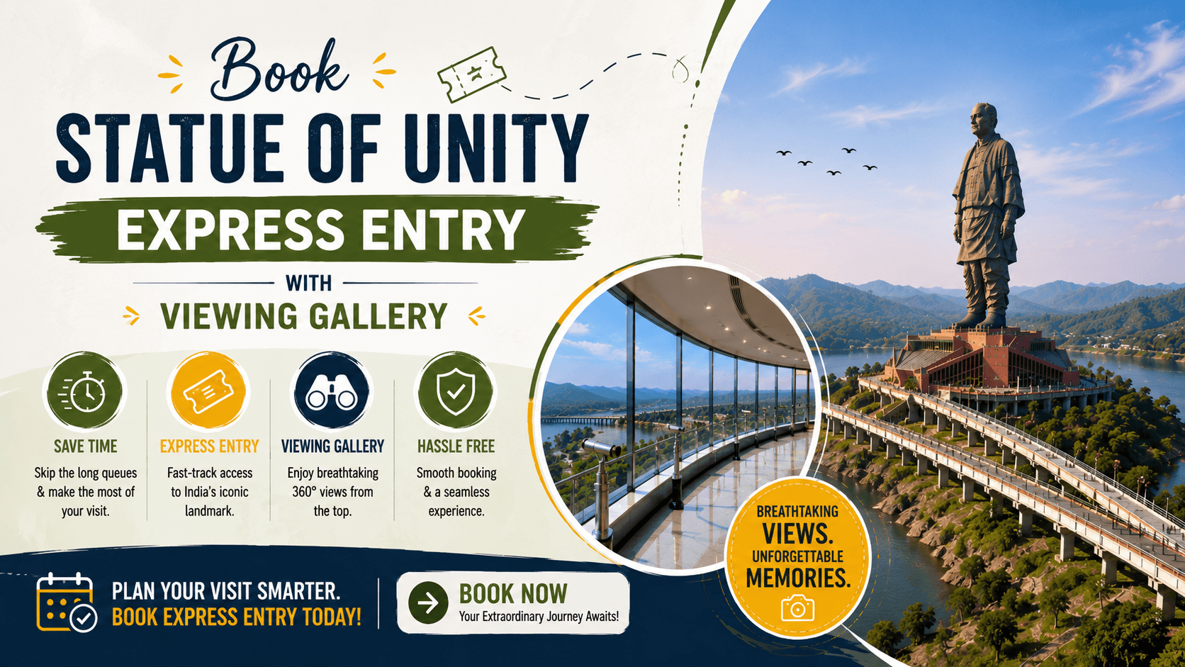 Book Statue of Unity Express Entry With Viewing Gallery