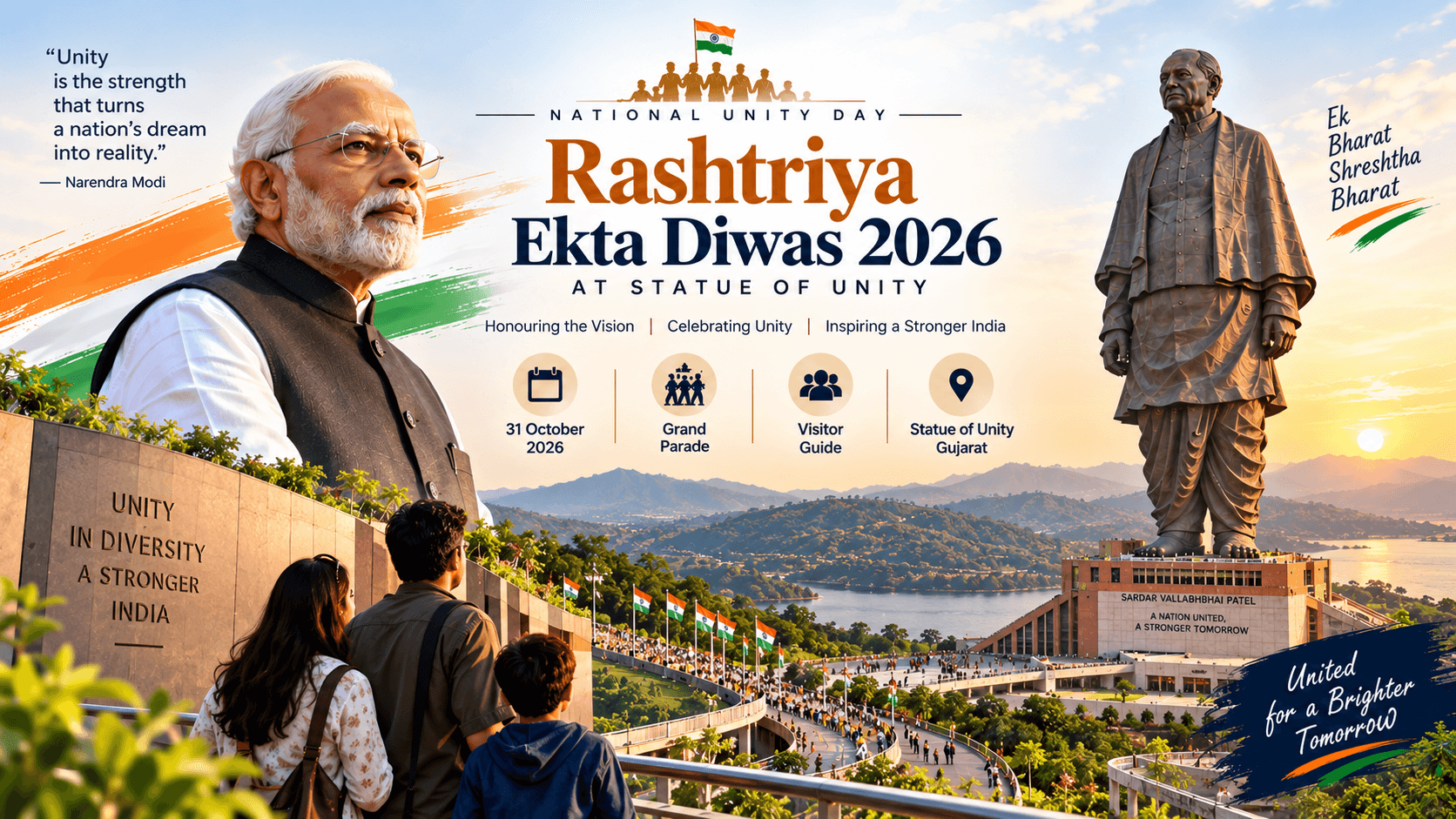Rashtriya Ekta Diwas 2026 at Statue of Unity