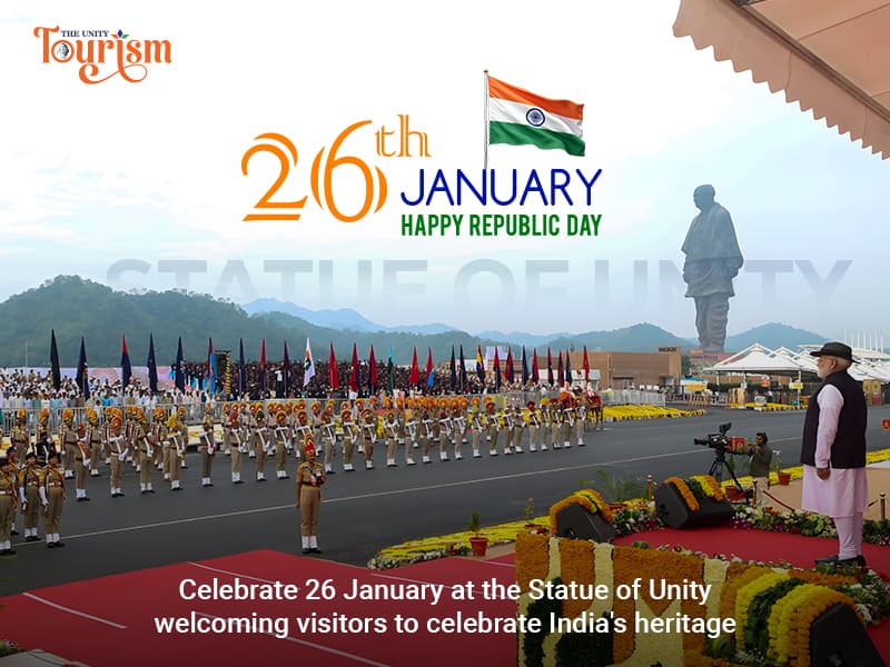 Celebrate 26 January at the Statue of Unity - welcoming visitors to celebrate India's heritage