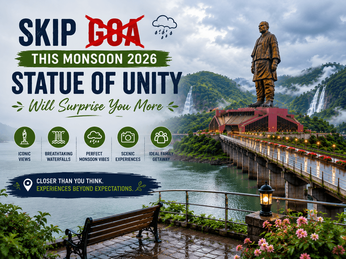 Skip Goa This Monsoon 2026 – Statue of Unity Will Surprise You More