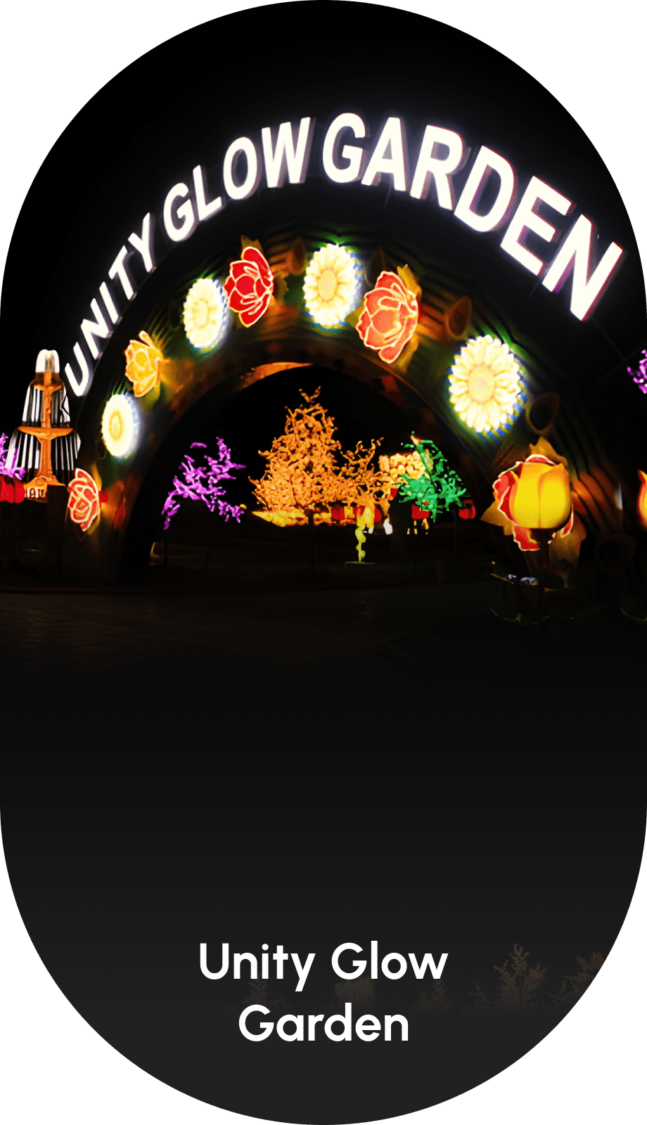 Satue of Unity Glow Garden illuminated at night near Statue of Unity, a must-visit attraction in Kevadia, Gujarat.